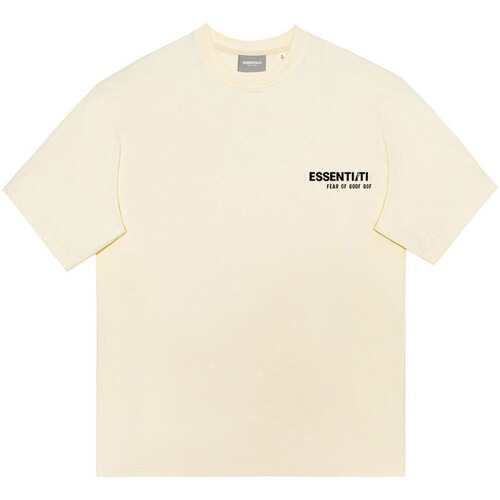 Cross-border pure cotton American-style short-sleeve men's and women's FOG trendy streetwear short-sleeve T-shirt with embroidered letters