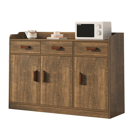Tea cabinet solid wood color side cabinet storage cabinet storage cabinet home kitchen living room wall-mounted integrated storage cabinet