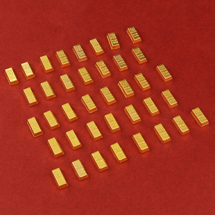 Mini solid gold brick ornaments opening housewarming cornucopia accessories into the treasure creative gold bar decoration small gifts