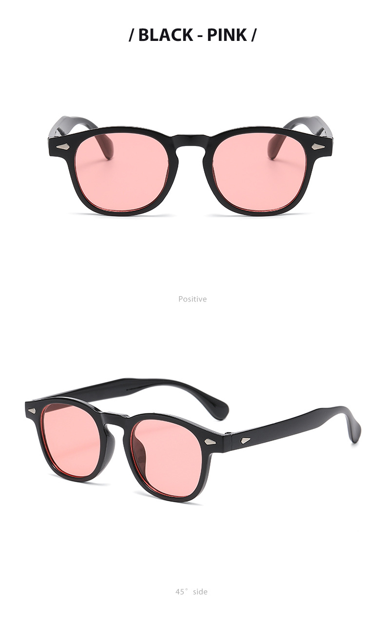 New European And American Retro Round Frame Rice Nail Sunglasses For Men Popular Sunglasses Trendy UV Resistant Sunglasses_voghion.com
