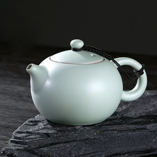 天青汝窑茶壶家用功夫茶具泡茶器陶瓷泡茶单壶经典汝瓷西施壶批发