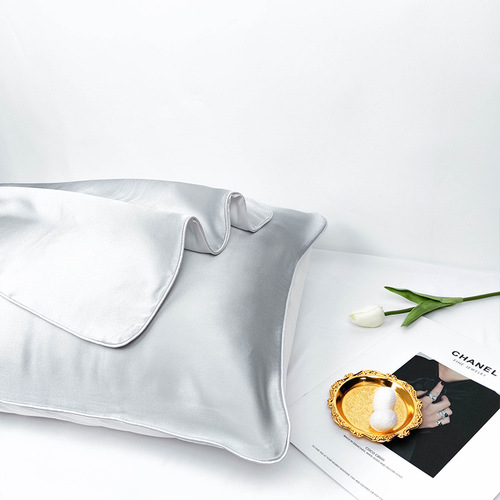 22mm 6A grade heavyweight mulberry silk single-sided silk pillowcase envelope type piping can be printed and embroidered with logo