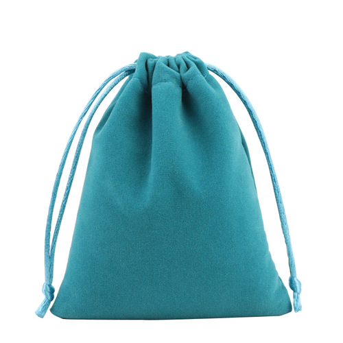 Jewelry bag with drawstring top, high-end velvet bag with gold edge and gold pocket gift, jewelry packaging bag, wholesale and customization