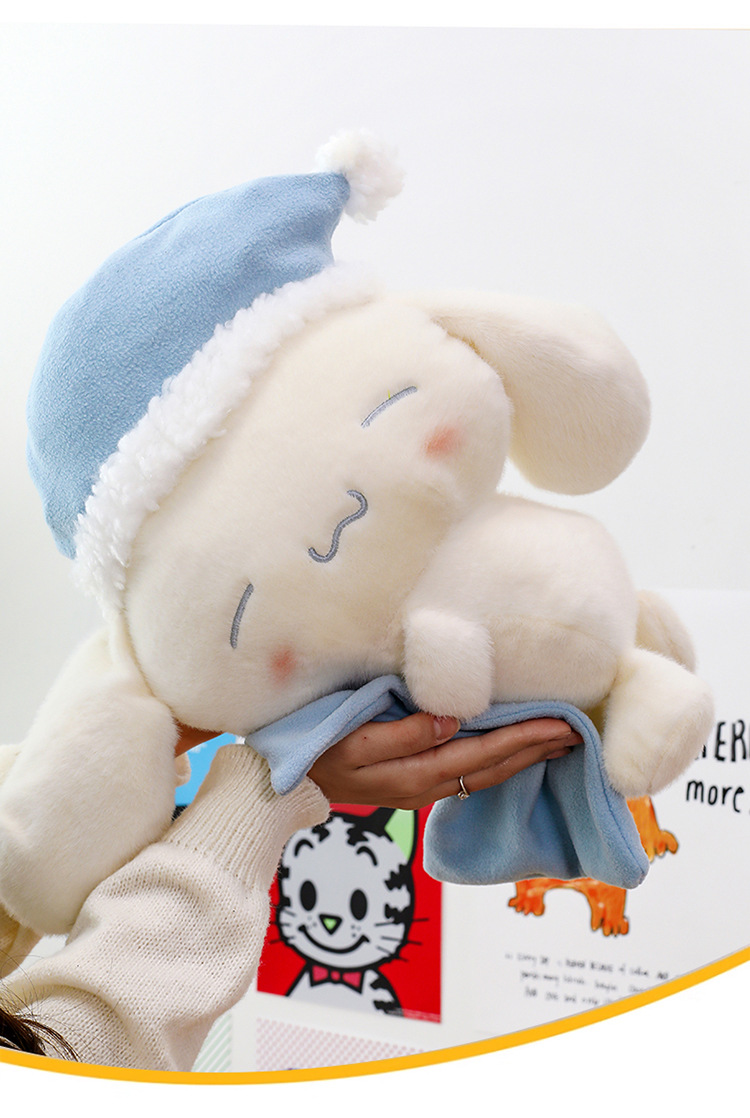 Sleeping Cinnamon Dog Doll Popular Internet Celebrity Toy Children's Soothing Companion Little White Dog Stuffed Pillow Girls' Festival