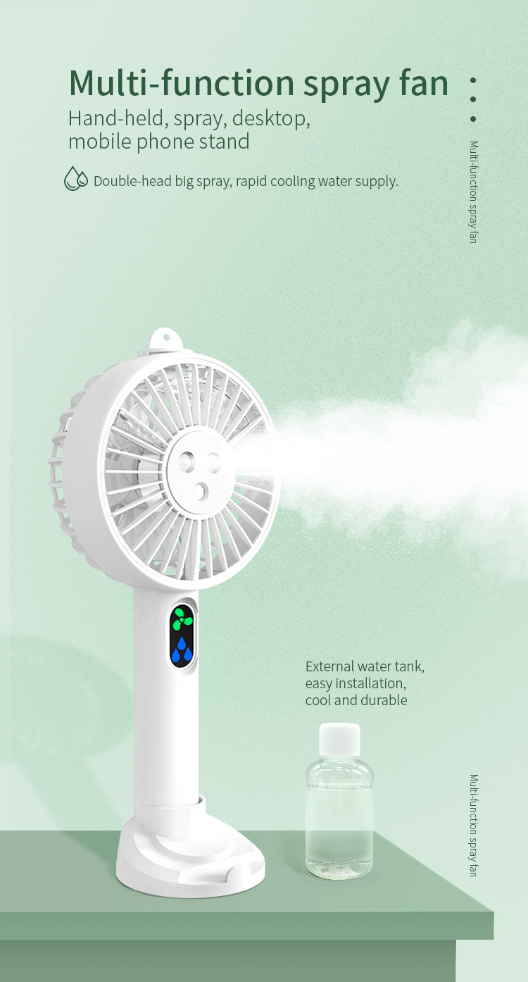 Tragbarer Handventilator Mit Doppelsprühfunktion Für Den Sommer_voghion.com