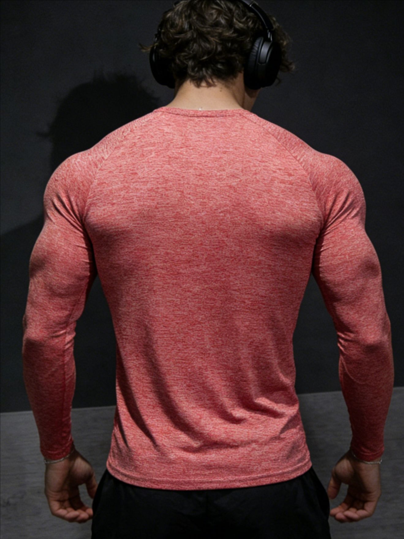 Men's Long Sleeved Sports Bodysuit Quick Drying Yoga Wear Top Tee_viptrois.com