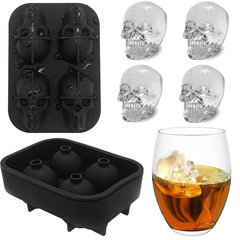 Cross-border 6-hole silicone ice tray 4-grid 6-grid 8-grid 15-grid ice tray round square ice tray mold with cover silicone ice tray