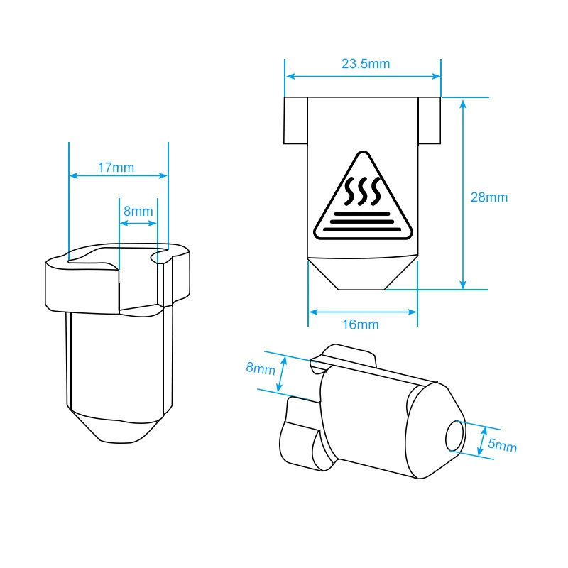 Блок нагревателя Silicone Insulation Sleeve для 3D принтера K1/K1 Max Creality Изоляционная насадка, термостойкая защитная оболочка