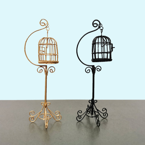ob11 doll house miniature furniture wrought iron birdcage model doll house ornaments garden courtyard succulent ornaments micro view