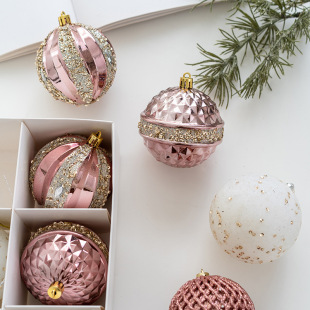 8cm Boxed Christmas Ball Christmas Tree Decoration Ball Pendant Painted Ball Window Ceiling Arrangement Christmas Tree Decorations