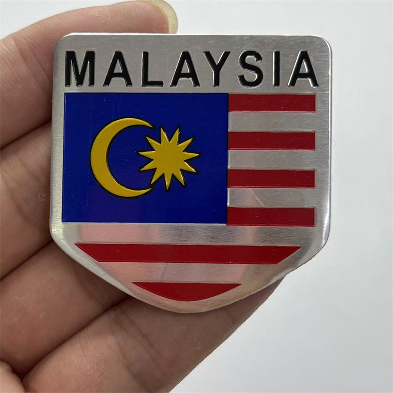 厂家现货批发车贴 金属铝合金国旗车贴 汽车改装装饰贴 车身贴标|undefined