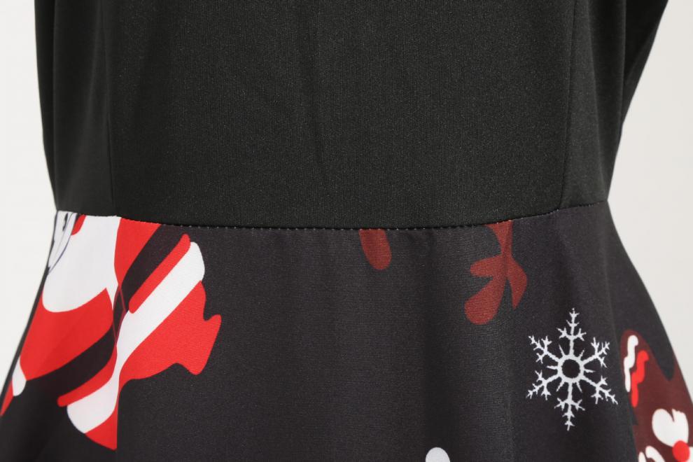 Retro Christmas Printed Dress 7