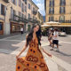Suitable for Traveling to Thailand to Wear Seaside Holiday Elegant Printed V-Neck dress Bohemian Beach Dress for Summer
