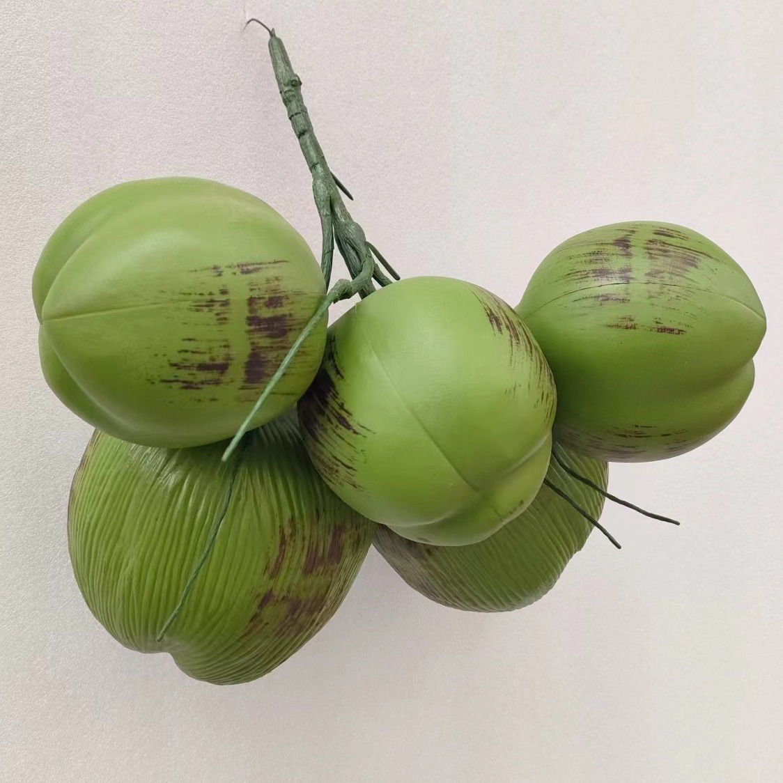 Modelo de fruta de coco simulado props fruta falsa props fruta tropical decoración palma fruta falsa