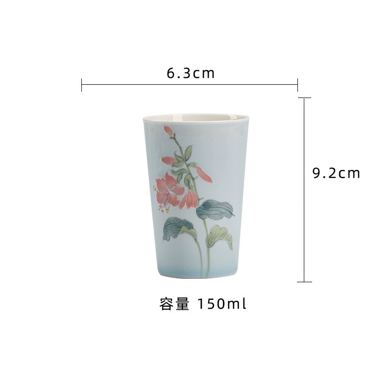 Tea cup, ceramic small modern set handmade, Cola, simple and elegant design, Chinese style