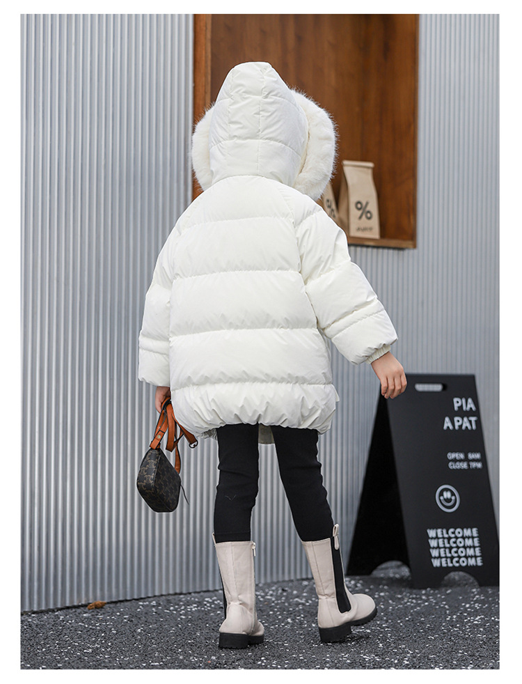 Winter children's New girls' down jacket Mid length thick collar Korean version jacket【_voghion.com
