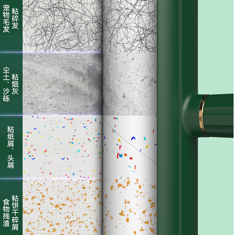 Alergar el papel adhesivo de 24cm mango largo adhesivo de pelo rodillo de ropa bola de eliminación de pelo desgarrable adhesivo de polvo grande pelo adhesivo portátil