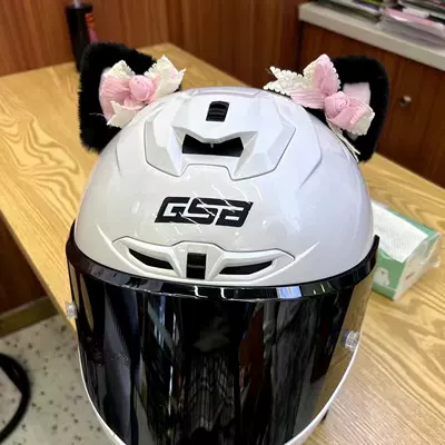 Modification Accessories Stickers Electric – Motosiklet dəbilqələri - naughty-cat-black-pink-ears-lolita