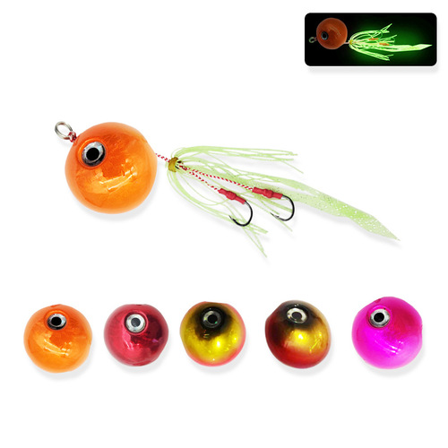 Deep sea boat fishing iron plate inflammation lead moon head lure bionic bait lead head lure bait eel squid cod fake bait wholesale