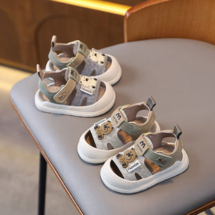 Summer Men's Baby Shoes Men's Children's Toe Anti-slip Children's Sandals Soft-soled Baby Toddler Shoes Children's Beach Shoes