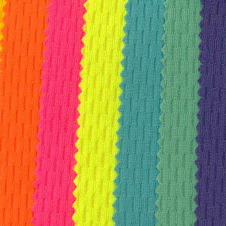 现货供应 160g提花网眼布料 运动透气舒适 休闲服瑜伽服T恤面料