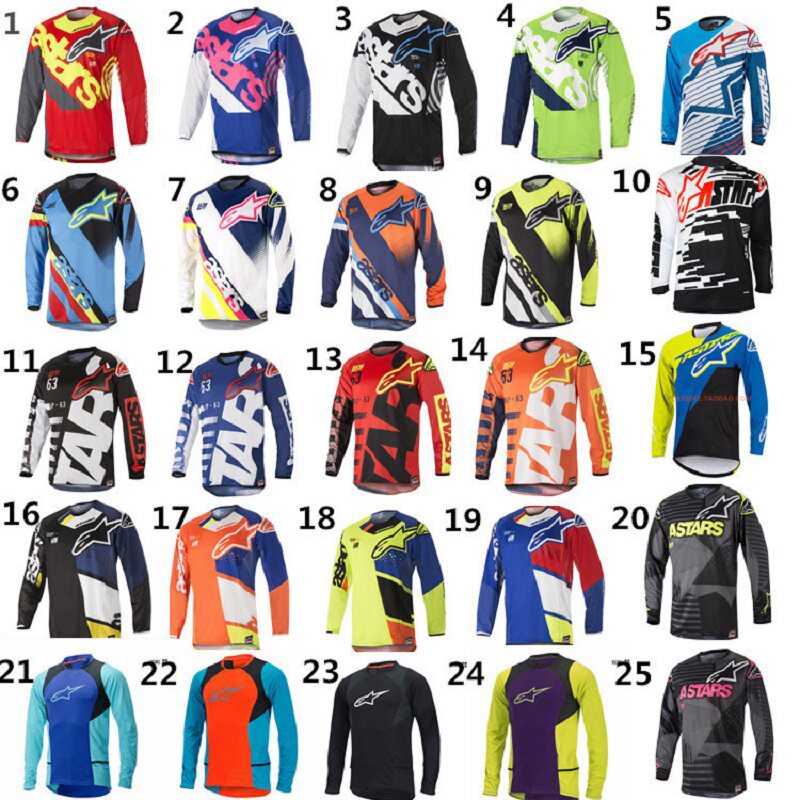 Downhill mountain bike cycling jersey for men and women, long-sleeved top, summer moisture-wicking off-road motorcycle racing jersey