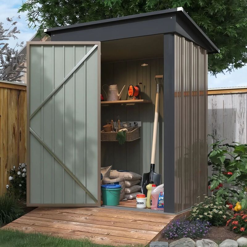 Tool Room, Outdoor Courtyard, Terrace, Utility Room, Storage Shed, Roof Simple Combination House, Garden Outdoor Storage Room