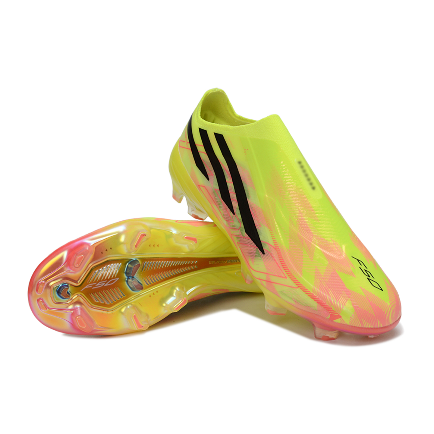 F50 zapatos de fútbol masculinos FG clavos voladores plumas luz zapatos de entrenamiento transpirables sin cordones césped natural artificial Copa del Mundo image 5