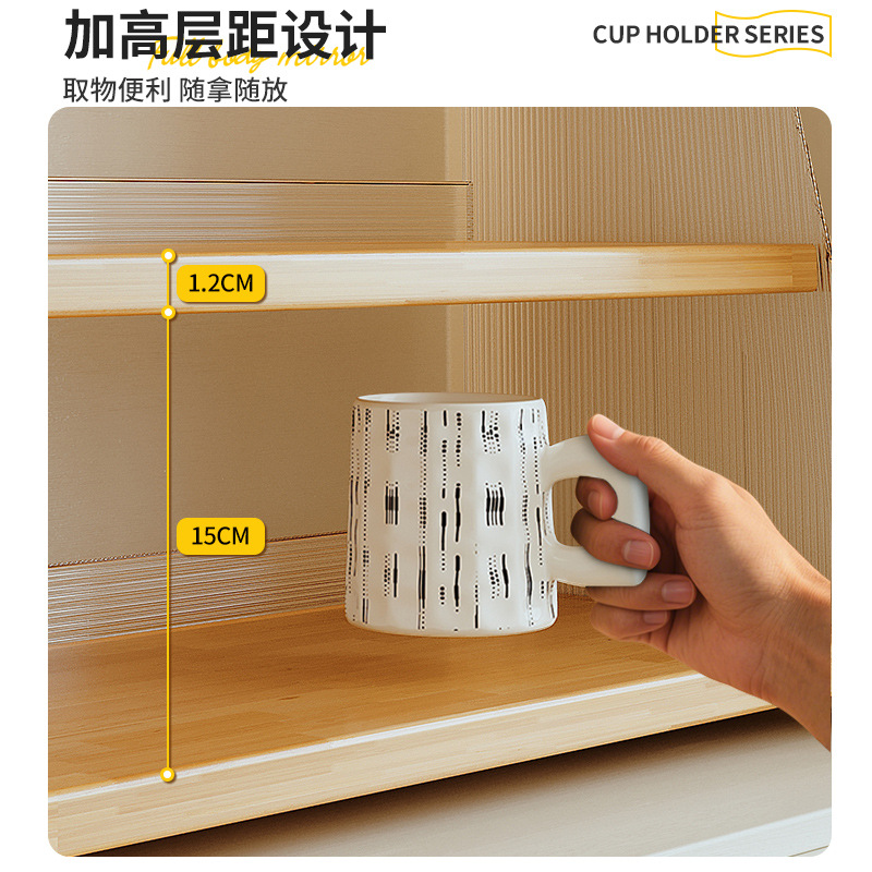 Estante de almacenamiento de escritorio, estante de almacenamiento de tazas, taza de café, taza de agua, mesa de comedor, estante de encimera, juego de té, almacenamiento de tazas de té
