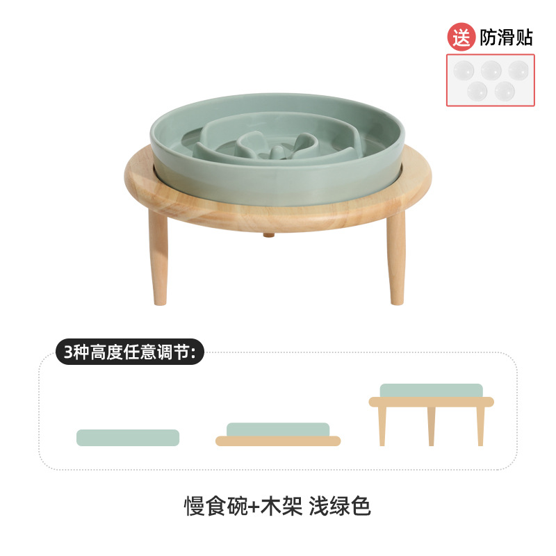 Pet Bowl Slow Food Bowl tazón para perros tazón de agua de cerámica protección del cuello de cerámica comer comida para perros tazón de comida para perros suministros para mascotas