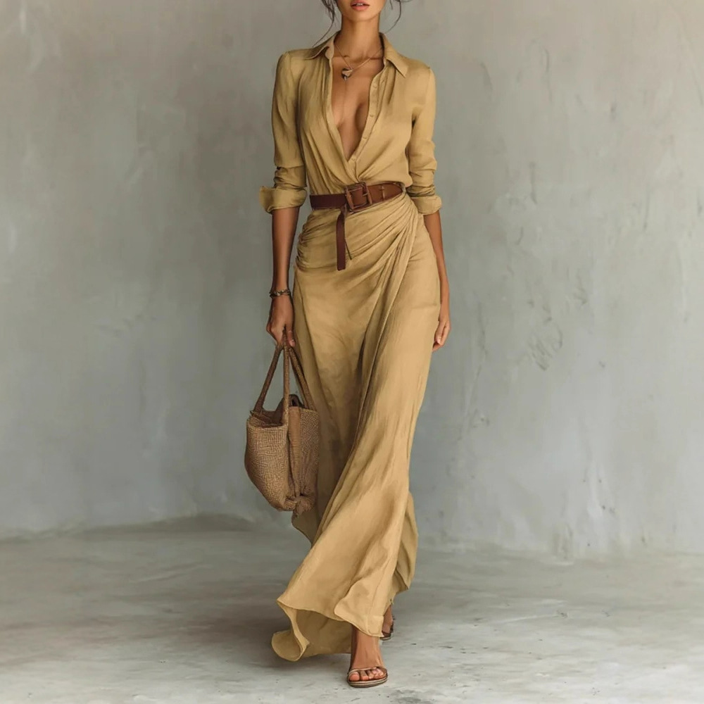 Autumn elegant sexy solid color belt
