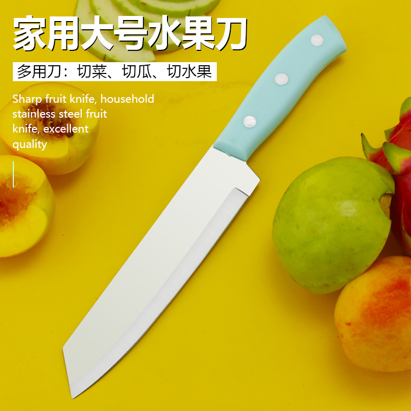 Blue sharp big pocket knife stainless steel for home use