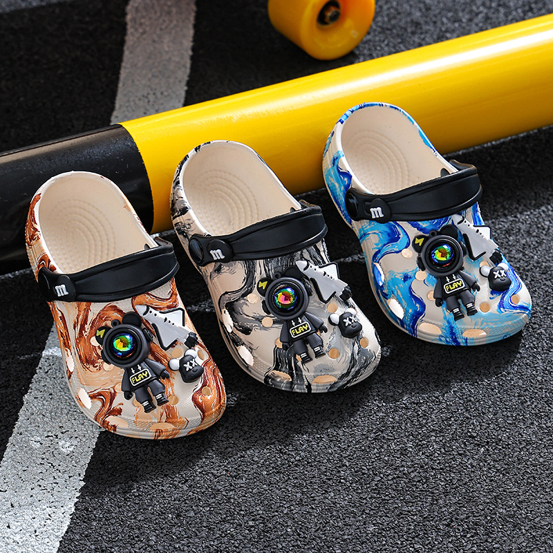 Astronaut Kidsren's Clogs Boys' Eva Slippers Summer Non-Slip Middle and Large Kidsren's Baby Boys' Outdoor Beach Shoes