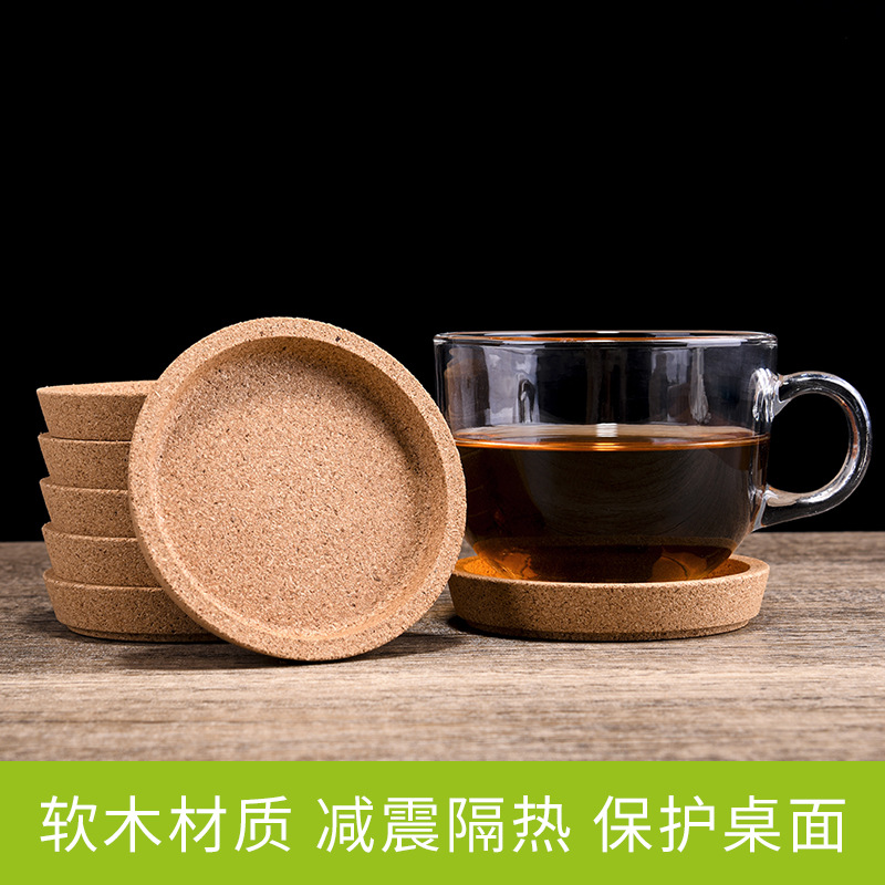 Ronda de corcho montaña de corcho cóncavo posavasos tridimensional anti-escaldadura corcho portavasos Amazon Venta caliente muestra gratis