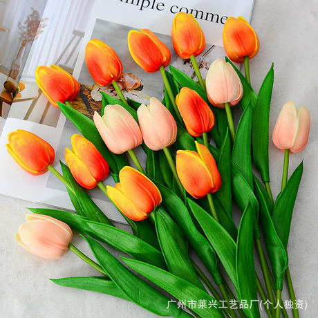 Artificial Tulips PU mini tulip artificial flower fake flower home wedding decor