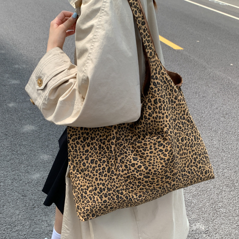 大容量豹纹托特包女包2025秋季新款潮流简约手提包包女时尚休闲单|undefined