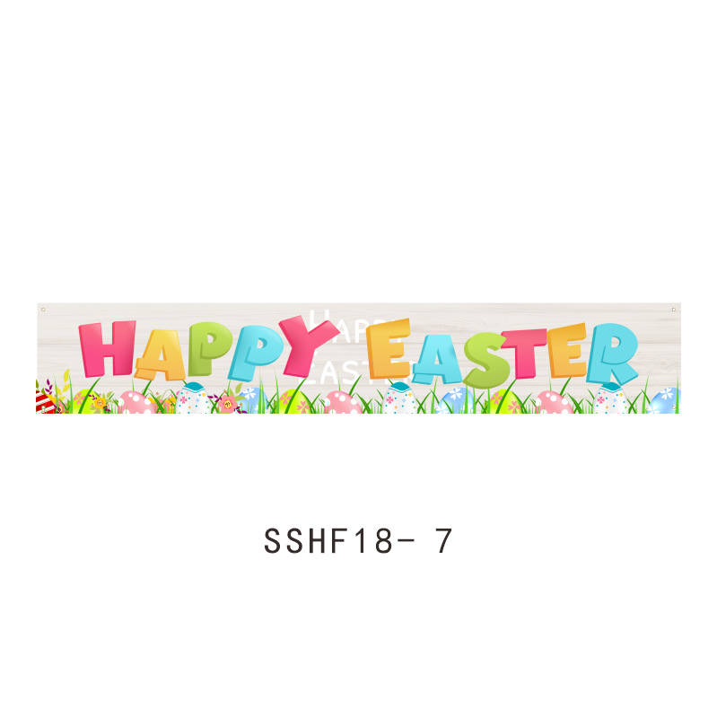 Banderas de Pascua transfronterizas, decoraciones de fiestas navideñas, banderas colgantes, huevos, conejitos, diseño de patio, banderas, pancartas personalizadas