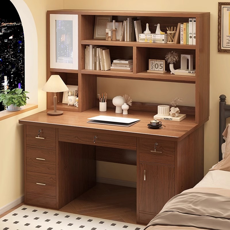 Escritorio estantería Mesa integrada dormitorio escritorio con cajón estudiante escritorio de la computadora de escritorio del hogar
