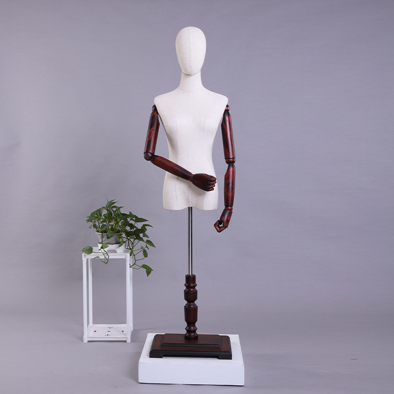 Maniquí Femenino de Medio Cuerpo Madera para Tienda de Ropa image 15