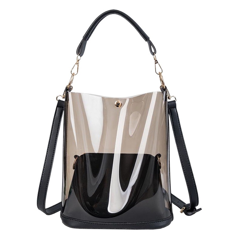 Bolsa de entrega de una pieza para mujer 2020 nueva bolsa de cubo transparente láser de verano bagspu bolsa de hombro para mujer bolso crossbody