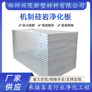 Mechanism Silicon rock color steel sandwich board dust-free room partition roof fire insulation clean board Silicon rock Purification Board
