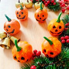 跨境热卖万圣节小南瓜仿真笑脸南瓜模型泡沫装饰布置鬼脸小南瓜
