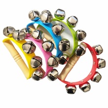 奥尔夫乐器半圆手铃婴幼儿手摇铃握铃幼儿园早教乐器教具彩铃串铃