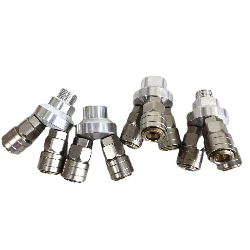Самоблокирующиеся внешние зубья 4-точечный круглый двусторонний Круглый Тройник SMV Пневматический разъем SMY, быстроблокирующийся разъем воздушного компрессора