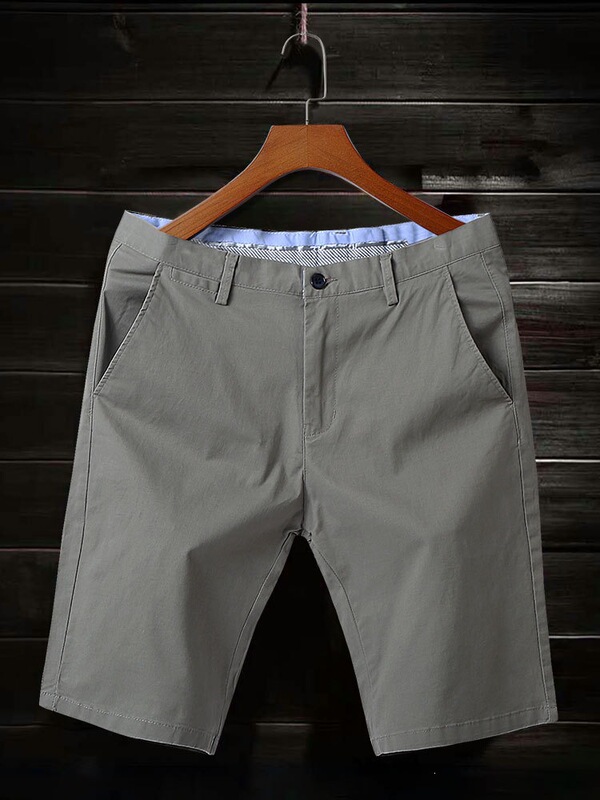 Elastic Casual Shorts for Men, Summer Thin Style with Belt, Cotton Five-Point Pants, Slim Fit Men's Pants, Trendy Mid-Length Pants Elastic Casual Shorts for Men, Summer Thin Style with Belt, Cotton Five-Point Pants, Slim Fit Men's Pants, Trendy Mid-Length Pants