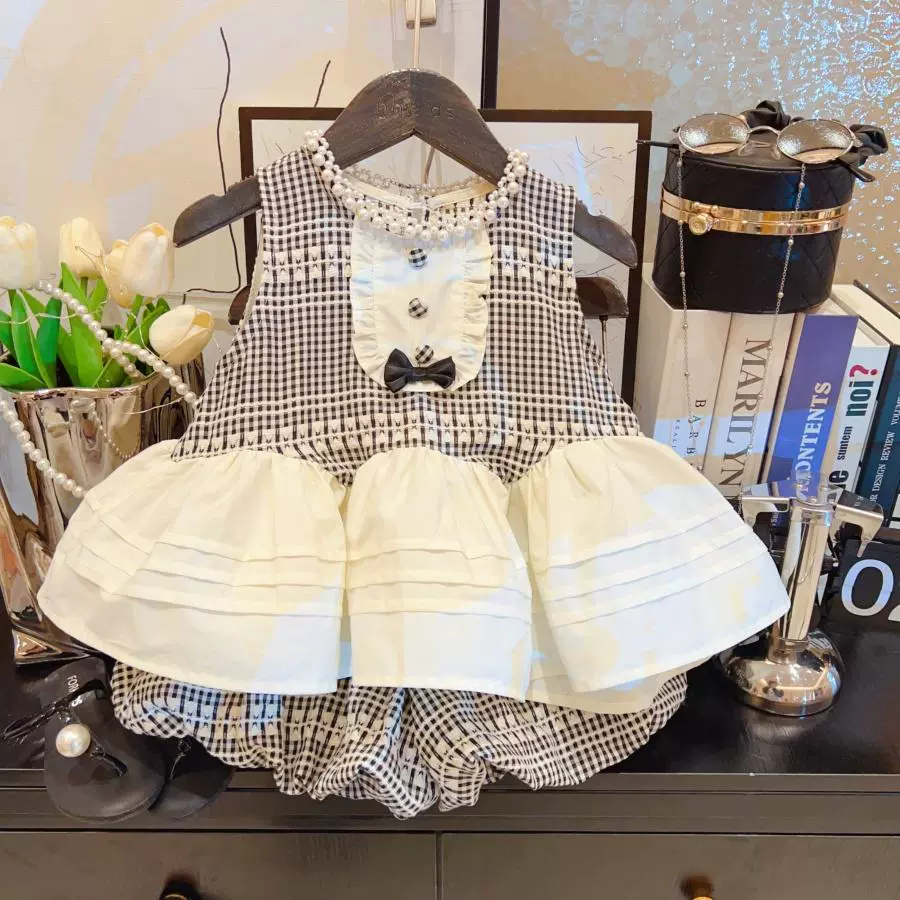 Милая детская кукла с бантами, шорты, комплект, корейский стиль, стиль Chanel