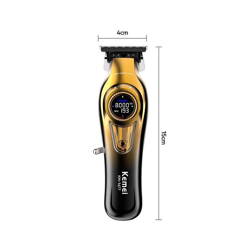 新型理髪器電気剃髪クロスボーダー科美KM-1677高回転オイルヘッド彫刻カット理髪店専用|undefined