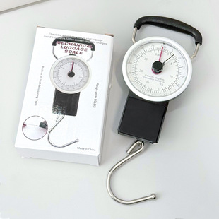 Cross-Border Mechanical Small Crane Scale 35kg Weighing Portable Rubber Handle Hook Scale Tape Measure Luggage Scale Spring Portable Scale