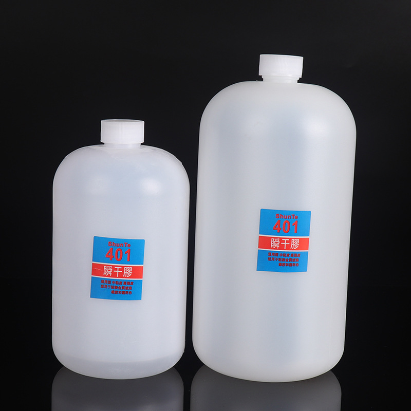Fast-drying instant glue 500g for bonding electronic components, metal and plastic accessories, low whitening, large bottle 401 adhesive