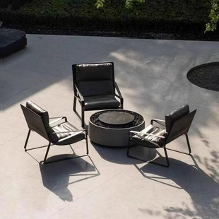 Outdoor Sofa Courtyard Aluminum Alloy Villa Open-Air Balcony Waterproof Sun Protection B&B Outdoor Leisure Single Chair Furniture